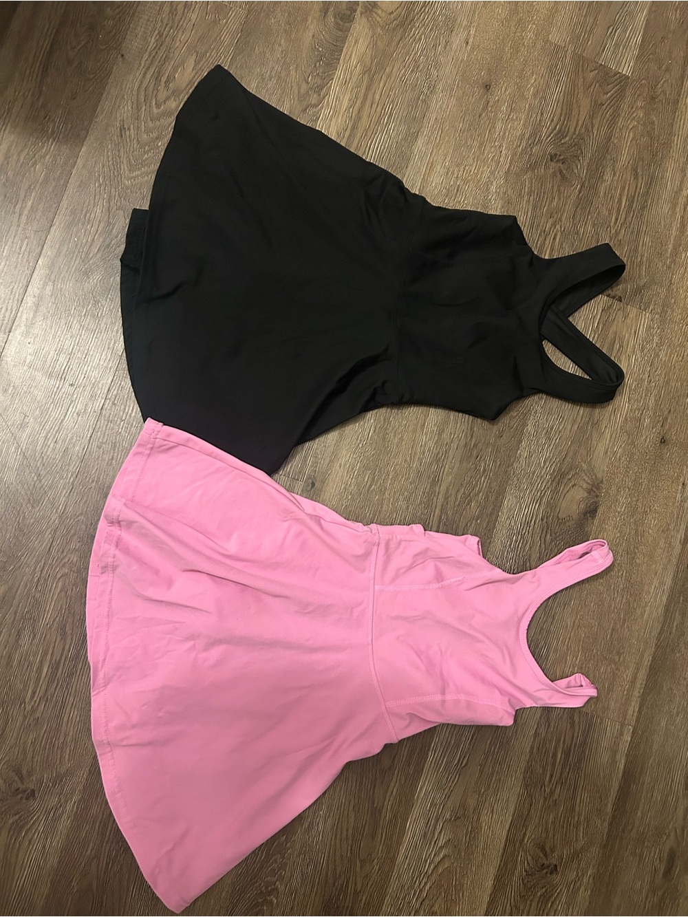 Gb Girls Black and Pink Racerback Tennis Dresses